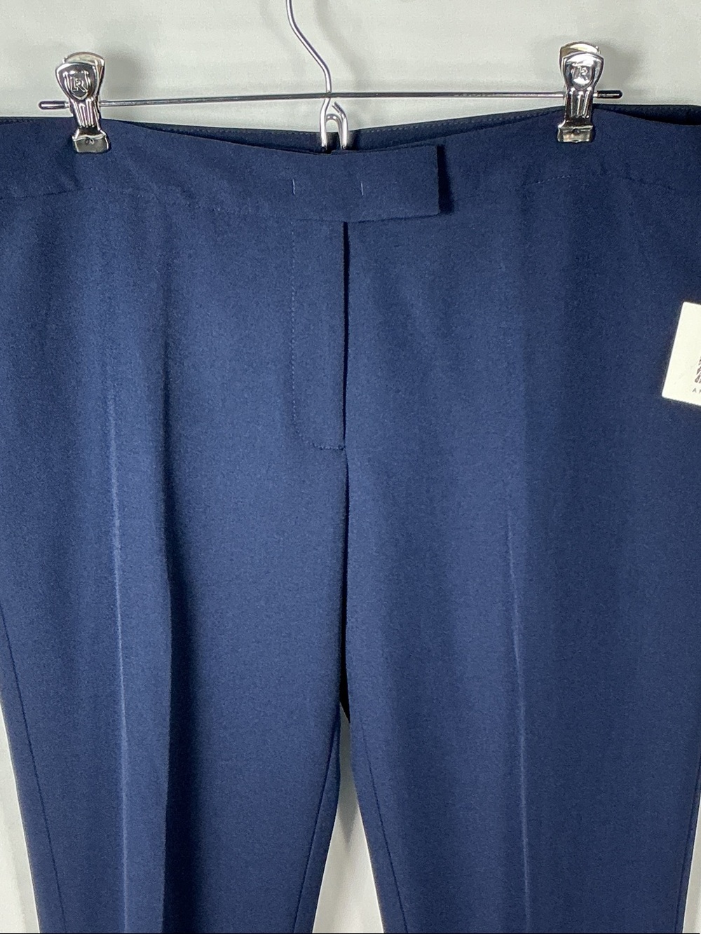 Anne Klein Navy Blue Straight-Leg Trousers Dress Pants NWT Size 10 Workwear